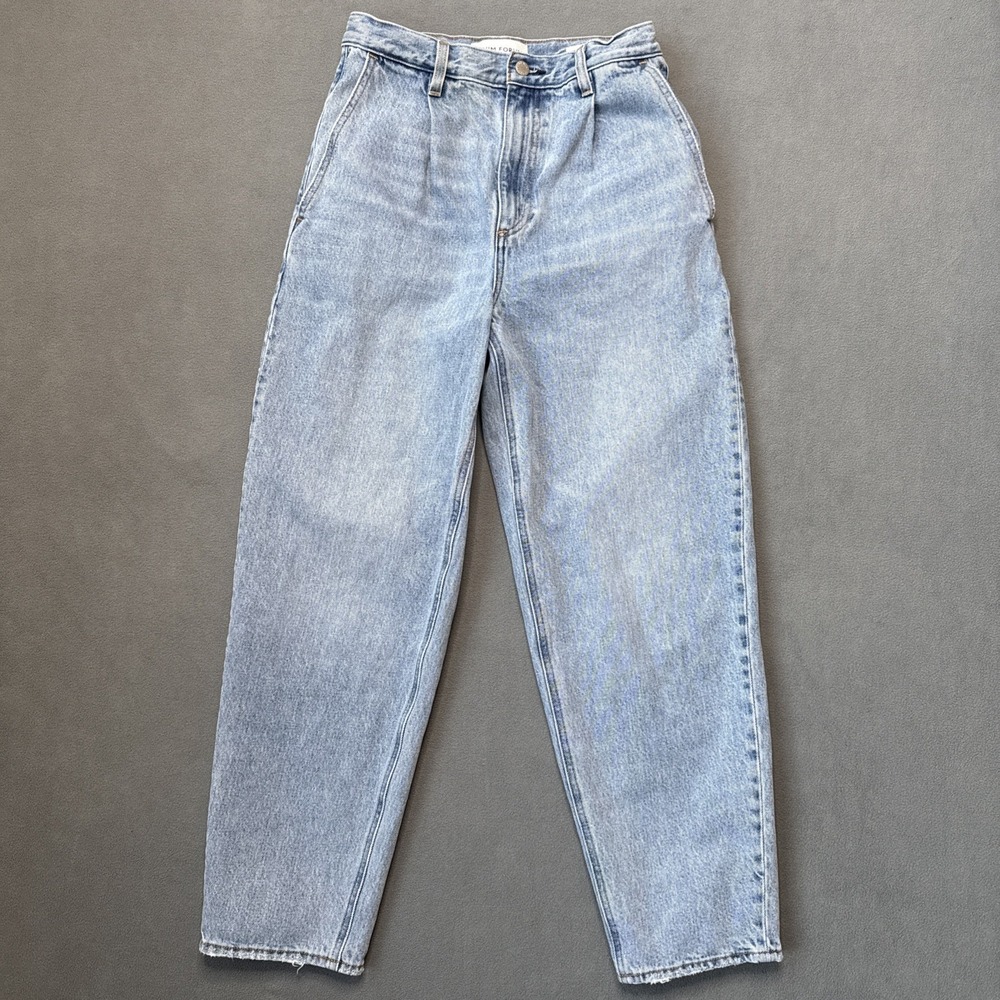 Aritzia Denim Forum Jeans Womens 27 Blue Luanne High Tapered Bareback Light Wash